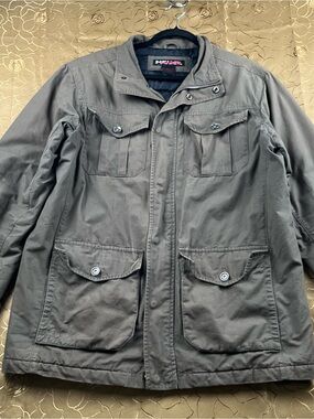 Tony Hawk Olive Green Military Field Jacket with Utility Pockets